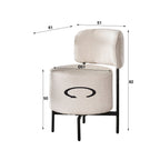 Stoel Cocktail | Draaibaar | Bouclé wit | Set van 2