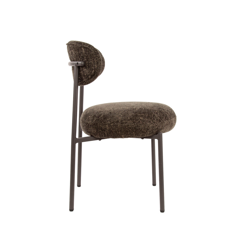 Eetkamerstoel Round | Set van 2 | Cargo bruin