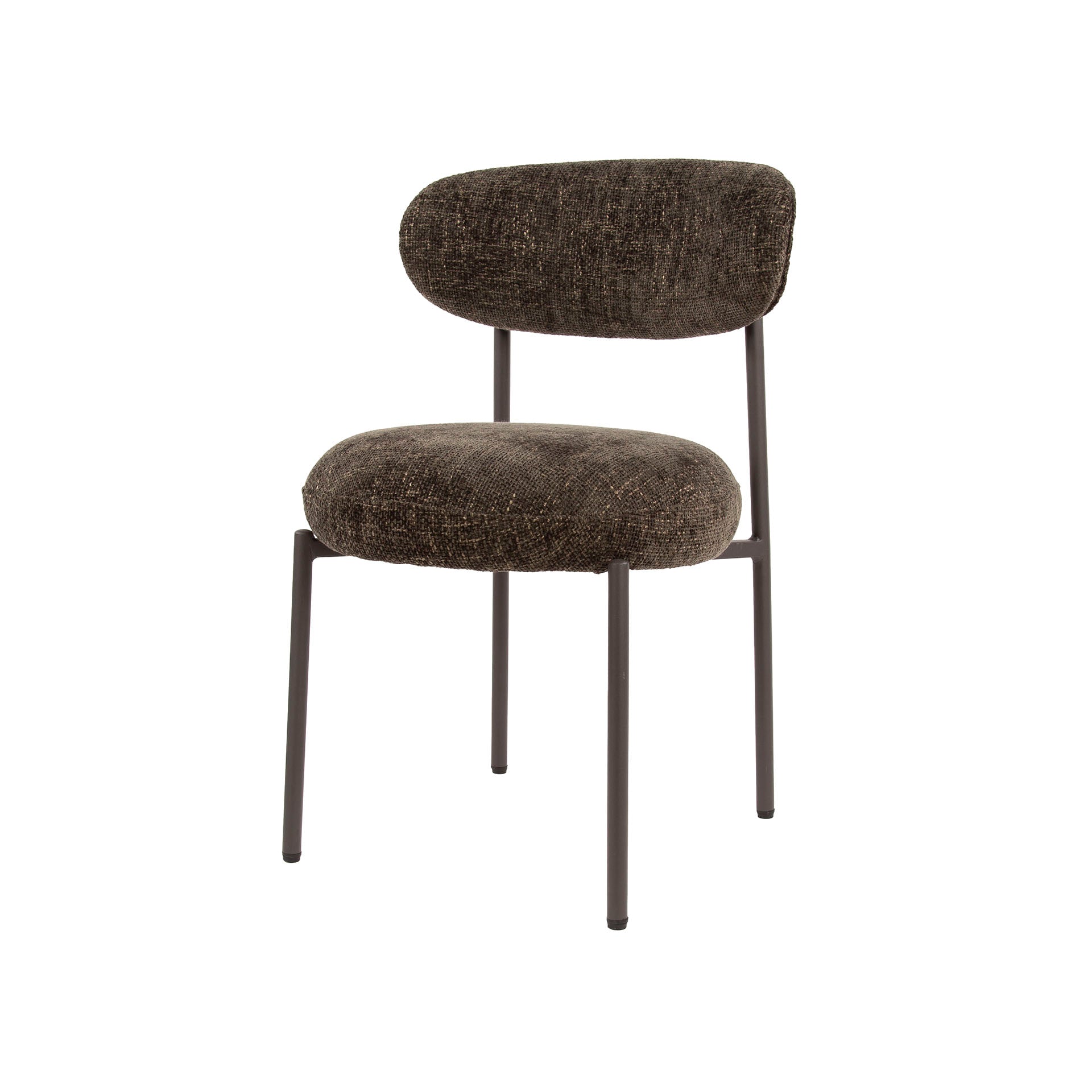 Eetkamerstoel Round | Set van 2 | Cargo bruin