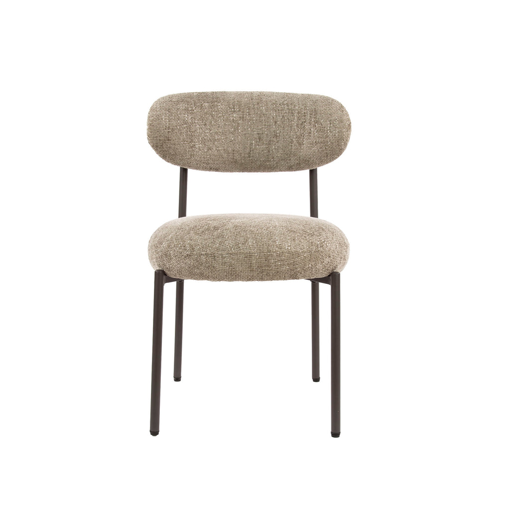 Eetkamerstoel Round | Pocketvering | Cargo zand