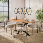 Eetkamerstoel Round | Pocketvering | Cargo zand