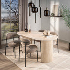 Eetkamerstoel Round | Pocketvering | Cargo zand