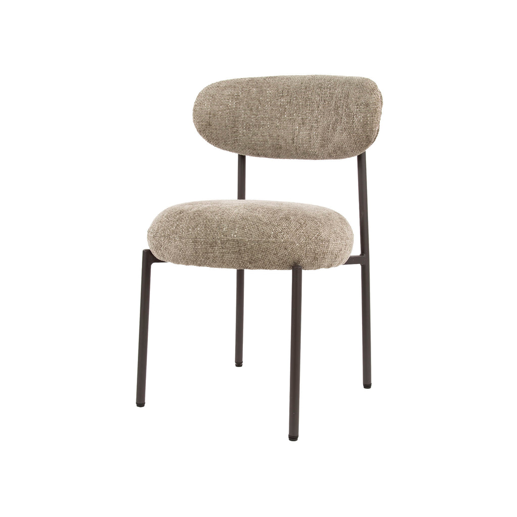 Eetkamerstoel Round | Pocketvering | Cargo zand