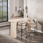 Barstoel Round | 2 stuks | Cargo zand