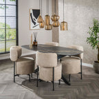 Eettafel Spider | Deens ovaal | 180cm | Keramiek Fossil