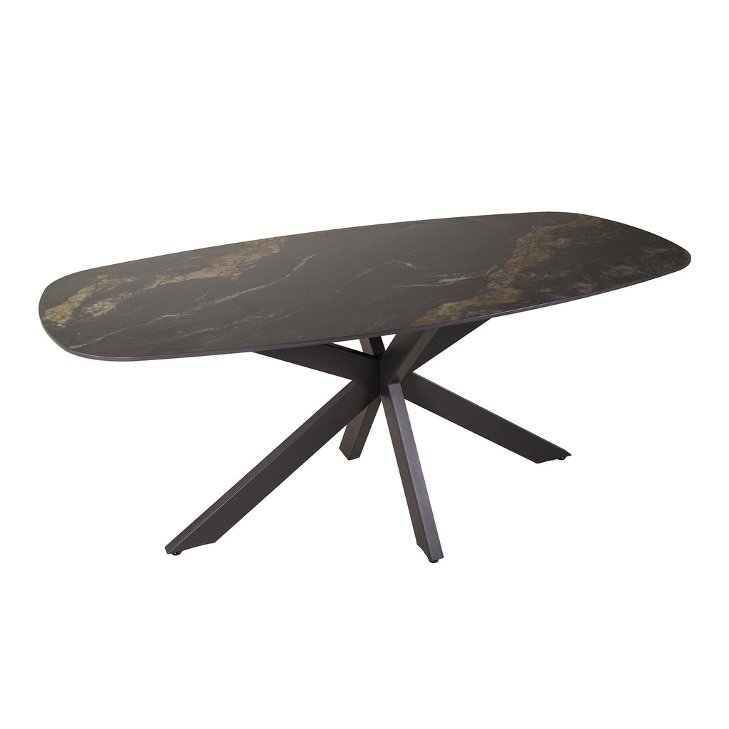 Eettafel Spider | Deens ovaal | 180cm | Keramiek Fossil