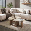Salontafel Romano | Set van 2 | Keramiek travertin