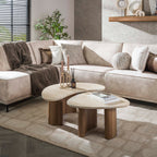 Salontafel Romano | Set van 2 | Keramiek travertin