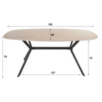 Eettafel Romano | Deens Ovaal | Keramiek Travertin