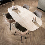 Eettafel Romano | Deens Ovaal | Keramiek Travertin