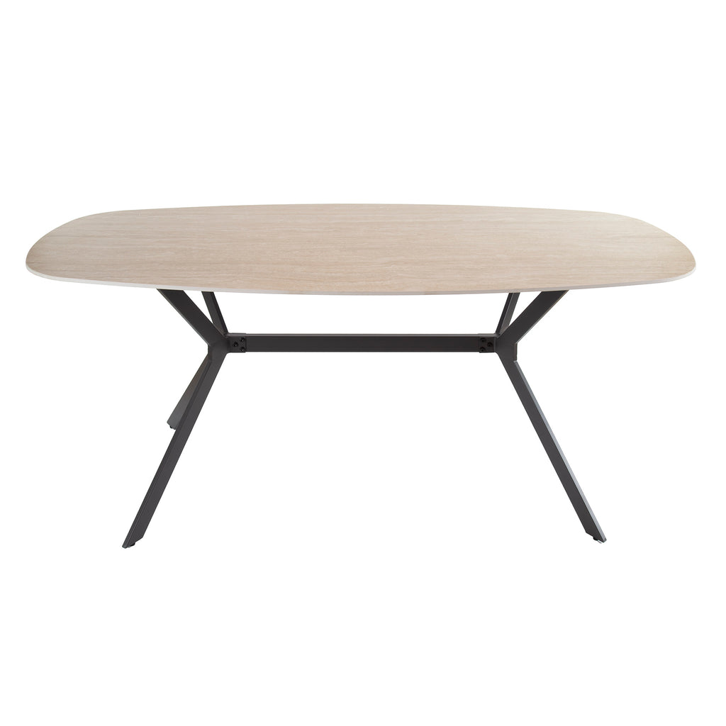 Eettafel Romano | Deens Ovaal | Keramiek Travertin