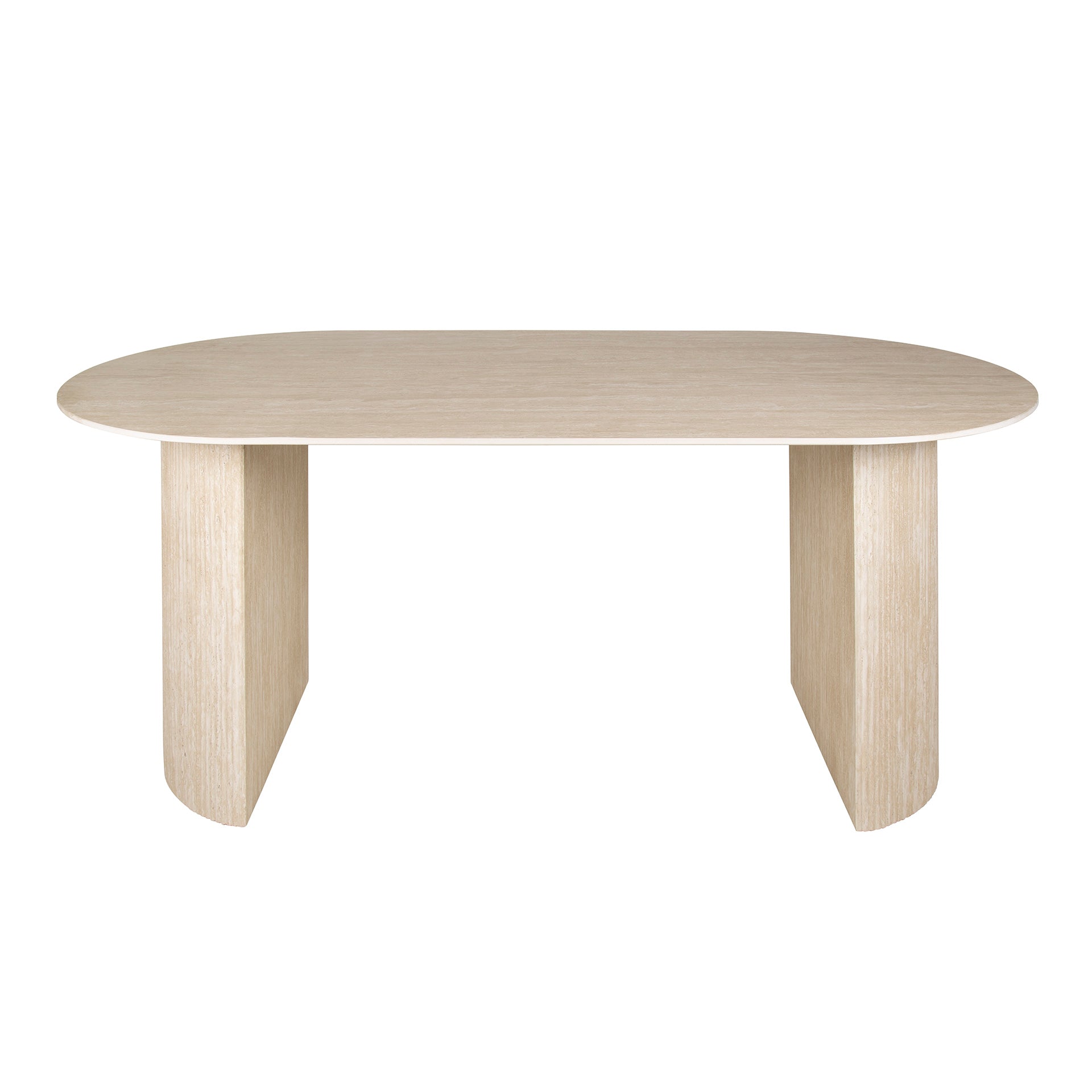 Eettafel Romano Arch | Ovaal 180cm | Keramiek travertin