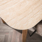 Eettafel Romano Curvo | 180cm | Keramiek travertin