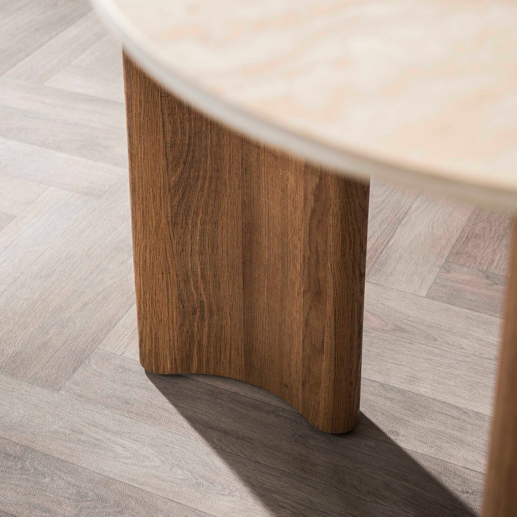 Eettafel Romano Curvo | 180cm | Keramiek travertin