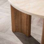 Eettafel Romano Curvo | 180cm | Keramiek travertin