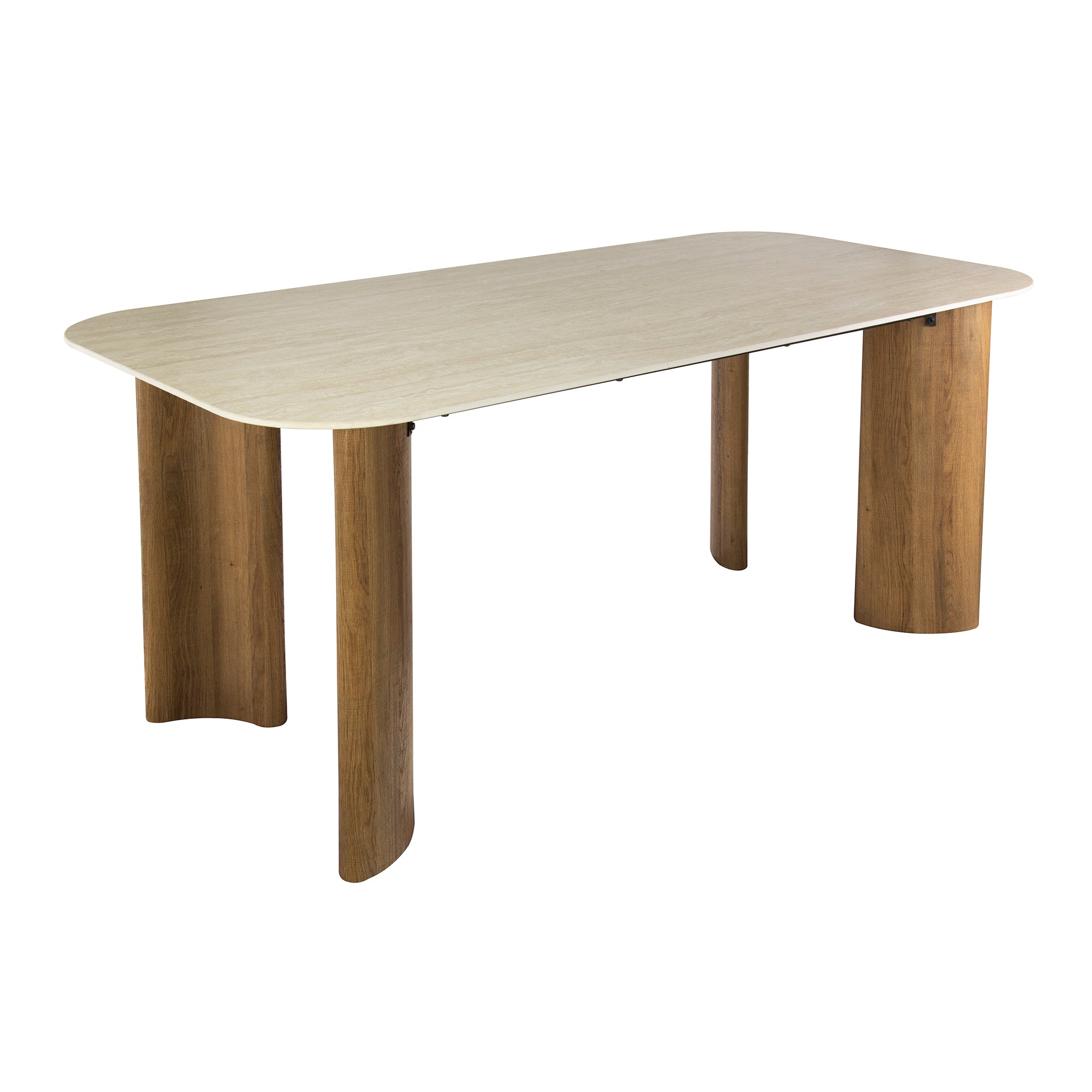 Eettafel Romano Curvo | 180cm | Keramiek travertin