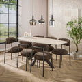 Eettafel Romano Cross | Deens ovaal | 3D keramiek travertin