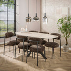 Eettafel Romano Cross | Deens ovaal | 3D keramiek travertin