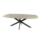 Eettafel Romano Cross | Deens ovaal | 215 cm | Travertin