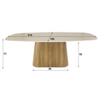 Eettafel Romano Centro | Ovaal 215cm | Travertin