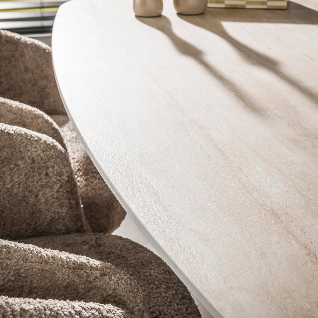 Eettafel Romano Centro | Ovaal 215cm | Travertin