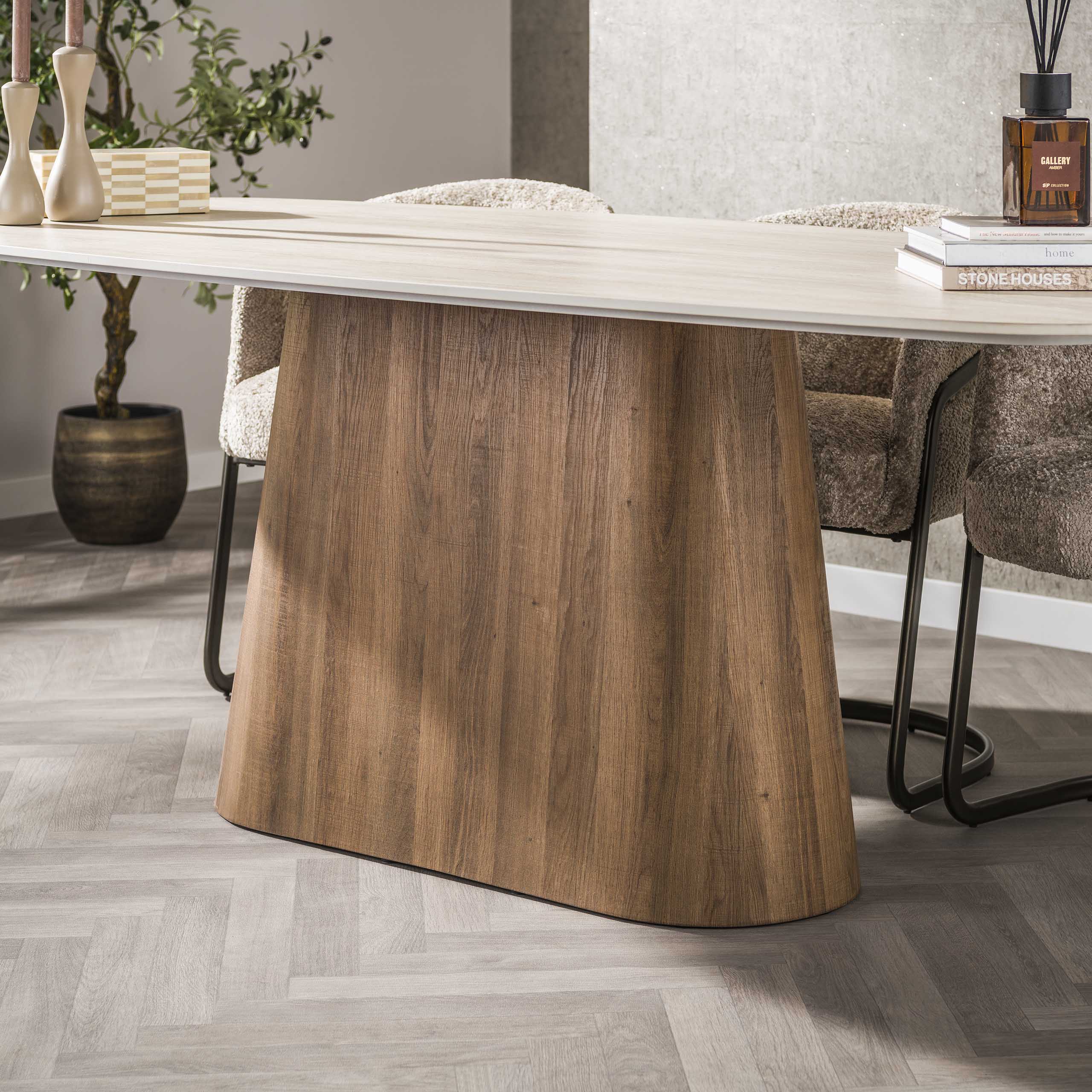 Eettafel Romano Centro | Ovaal 215cm | Travertin