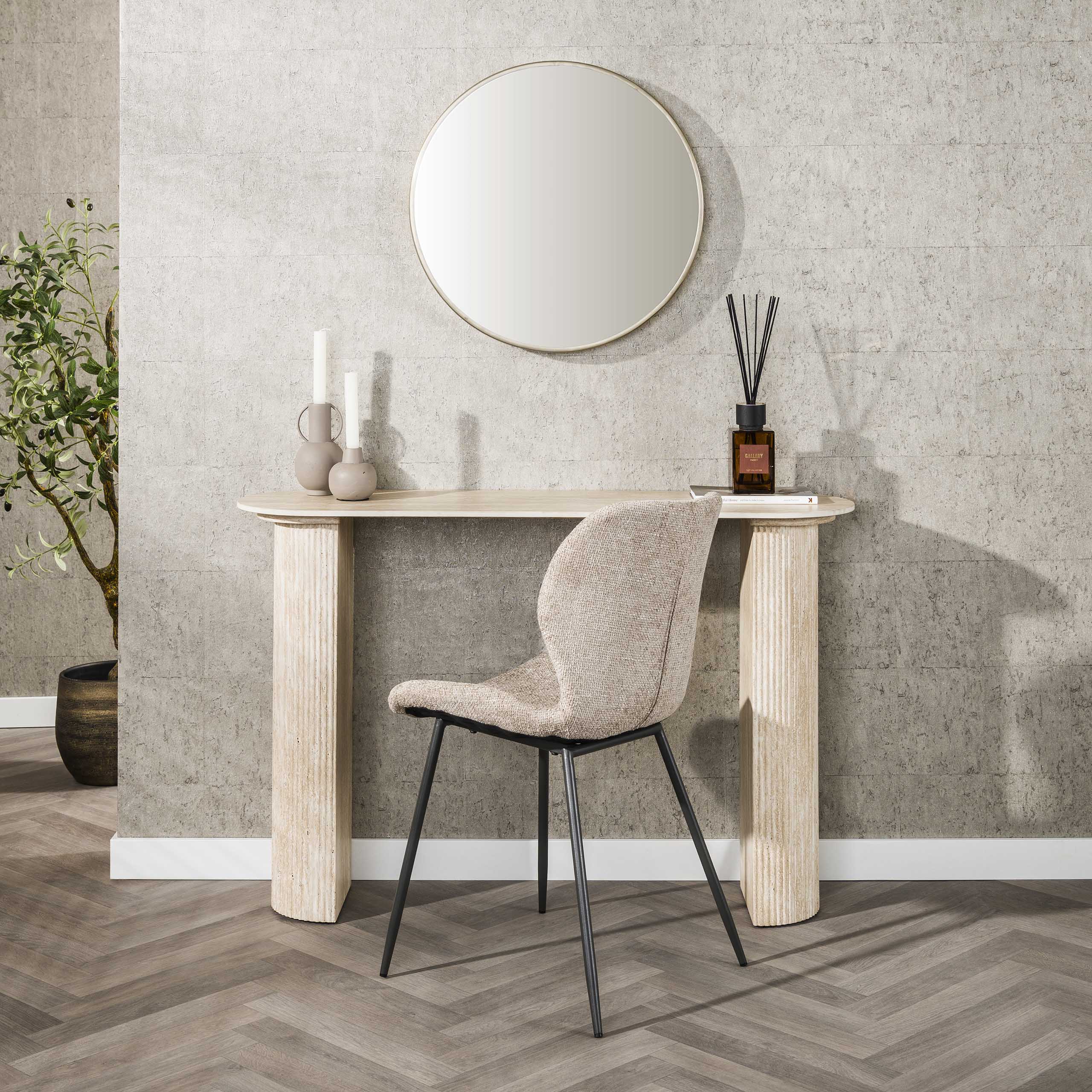 Hal-/kaptafel Romano Arch | Keramiek travertin