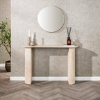 Hal-/kaptafel Romano Arch | Keramiek travertin