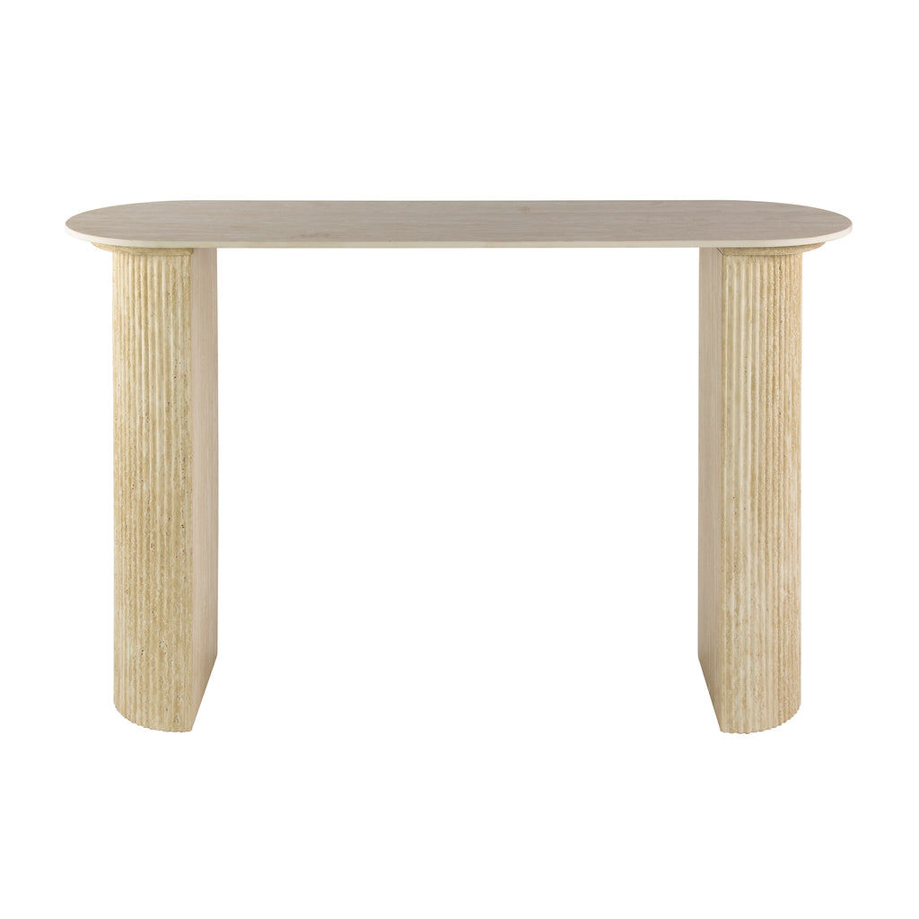 Hal-/kaptafel Romano Arch | Keramiek travertin
