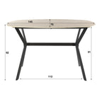 Bartafel Romano | Deens Ovaal | 140 cm | Travertin