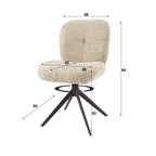 Stoel Comfort | Draaibaar | Bouclé zand