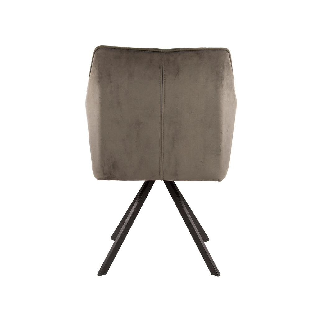 Armstoel Raster | Draaibaar | Velours antraciet
