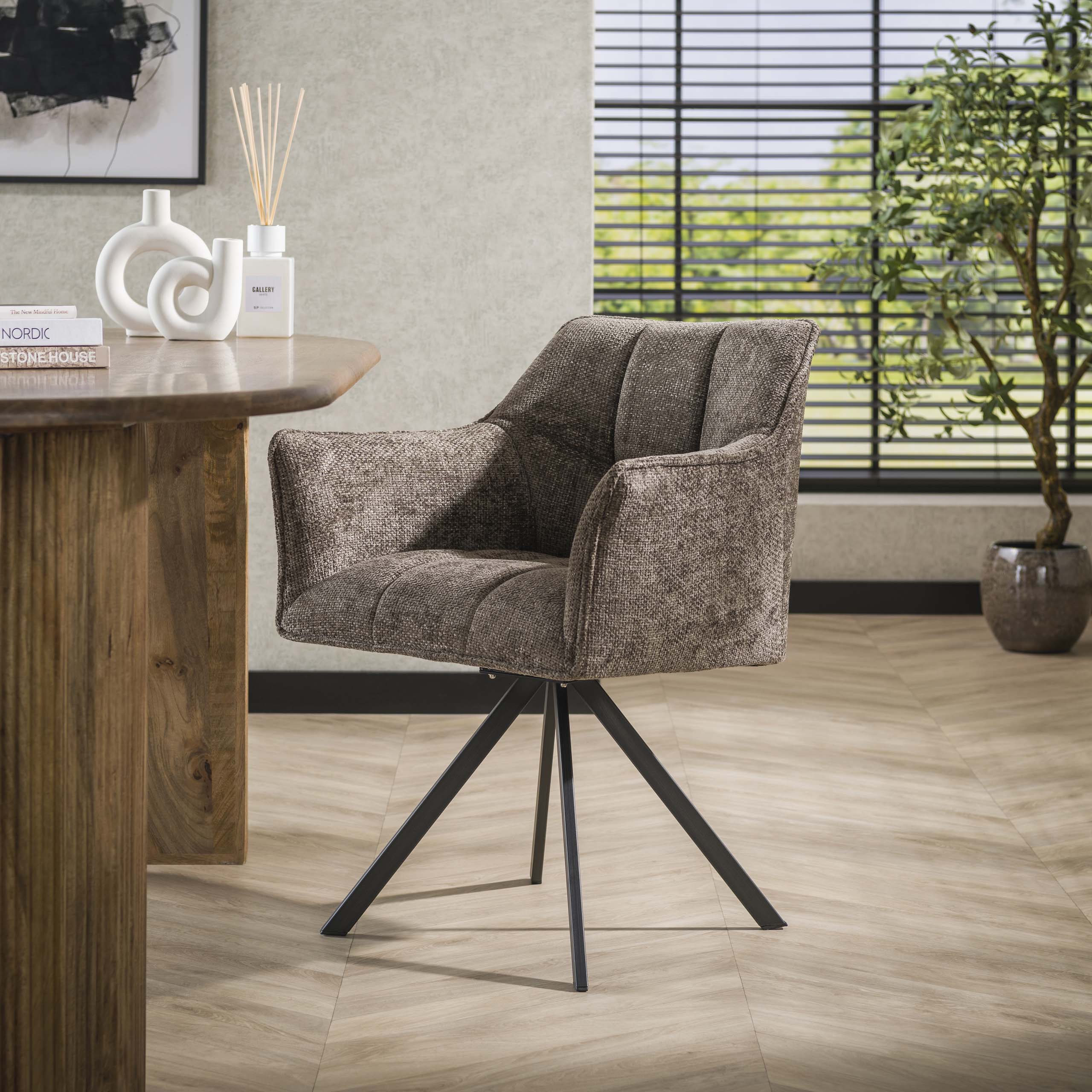 Armstoel Raster | Draaibaar | Hoven Taupe