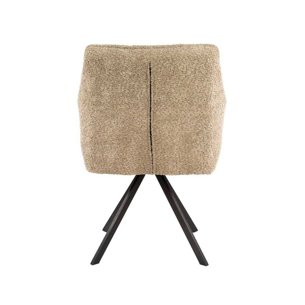 Armstoel Raster | Draaibaar | Bouclé zand