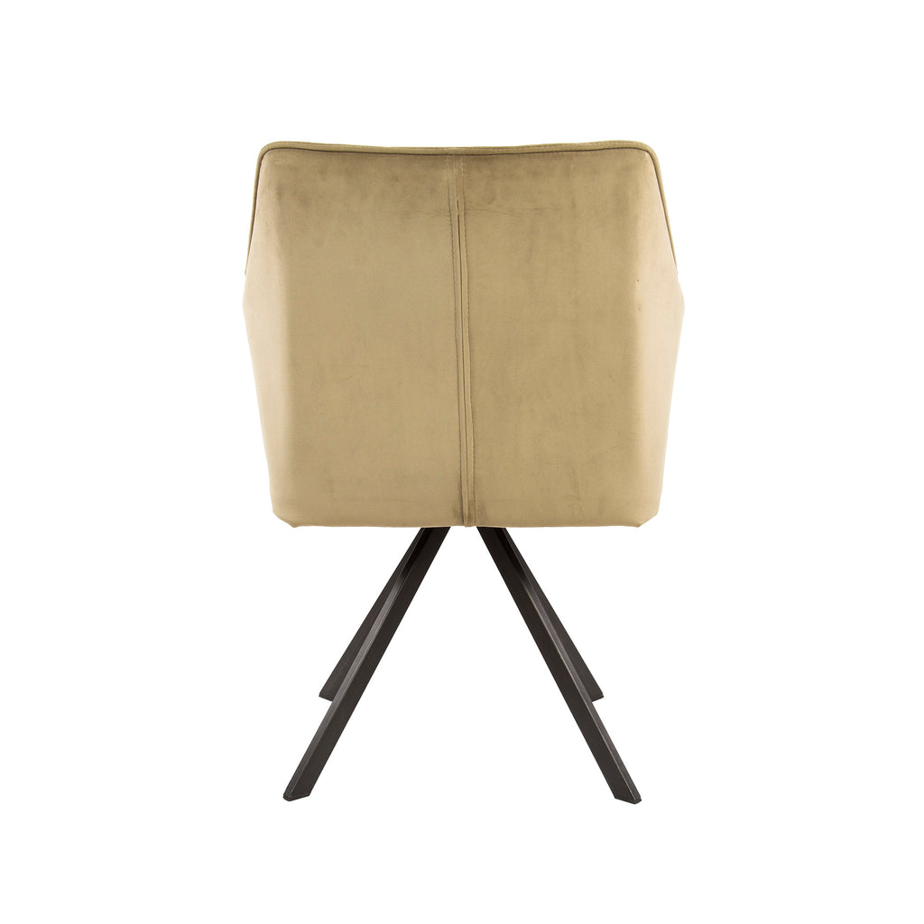 Armstoel Raster | Draaibaar | Velours champagne