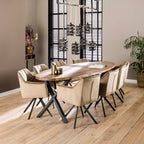 Armstoel Raster | Draaibaar | Velours champagne