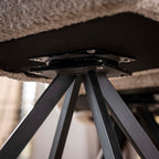 Armstoel Raster | Draaibaar | Velours champagne