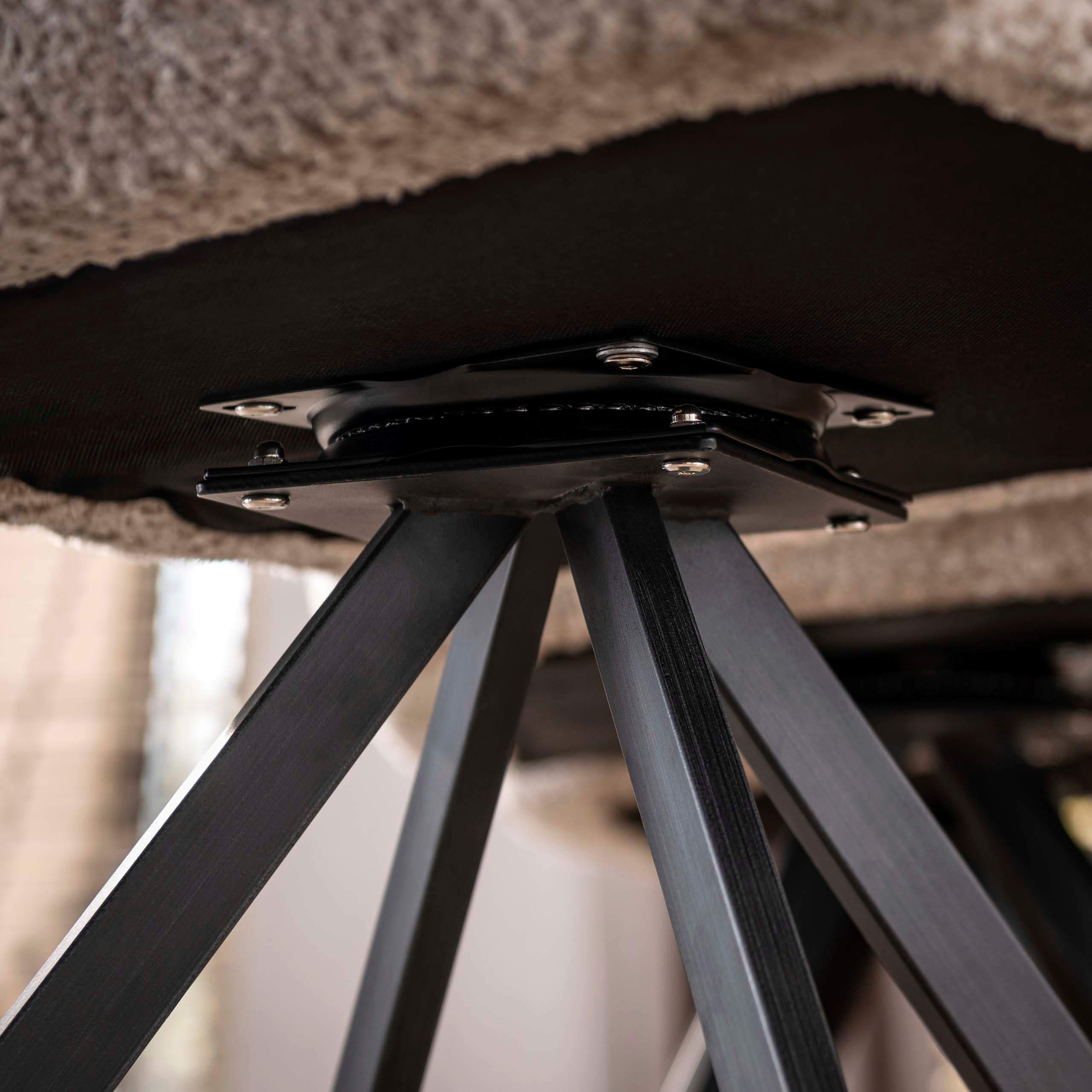 Armstoel Raster | Draaibaar | Velours champagne