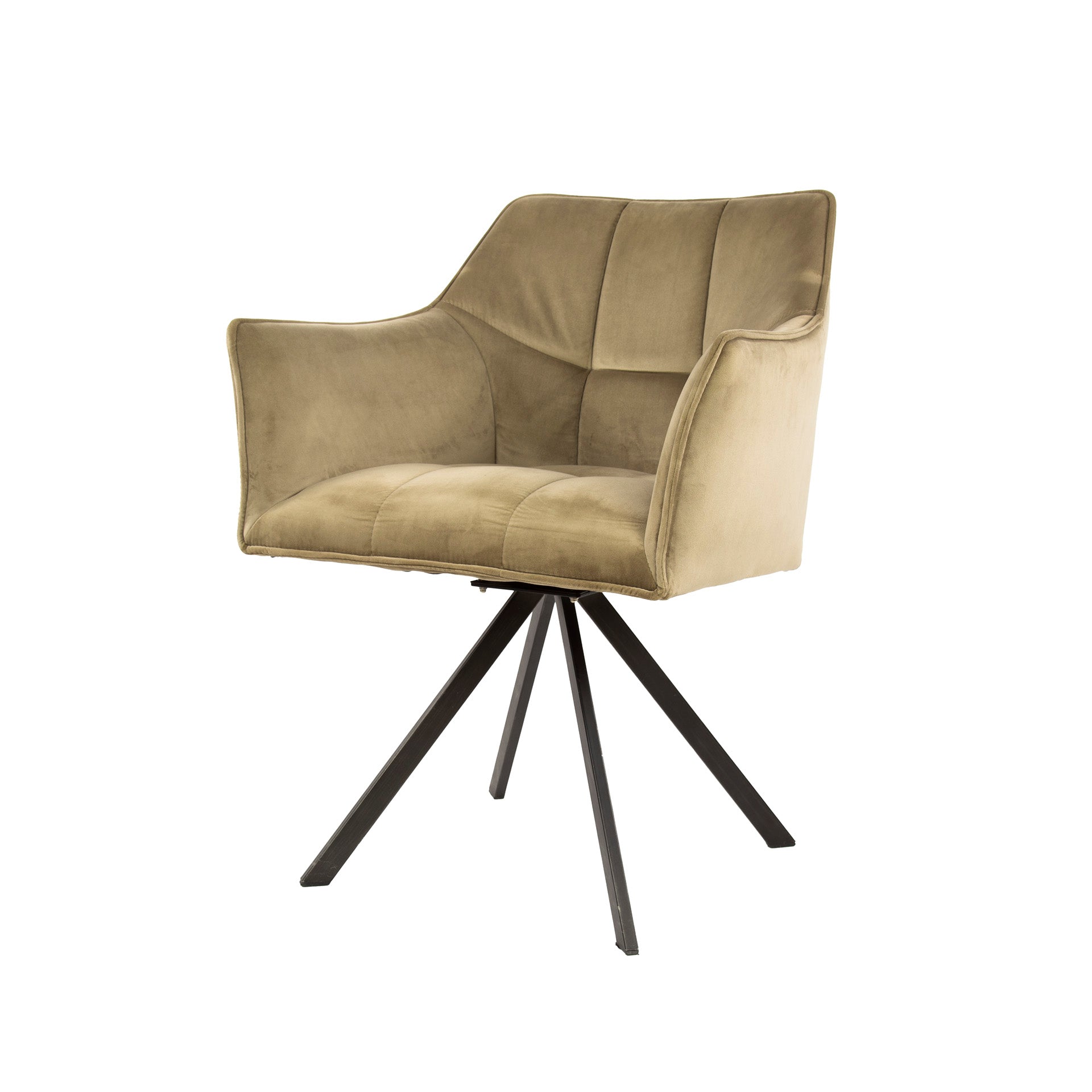 Armstoel Raster | Draaibaar | Velours champagne