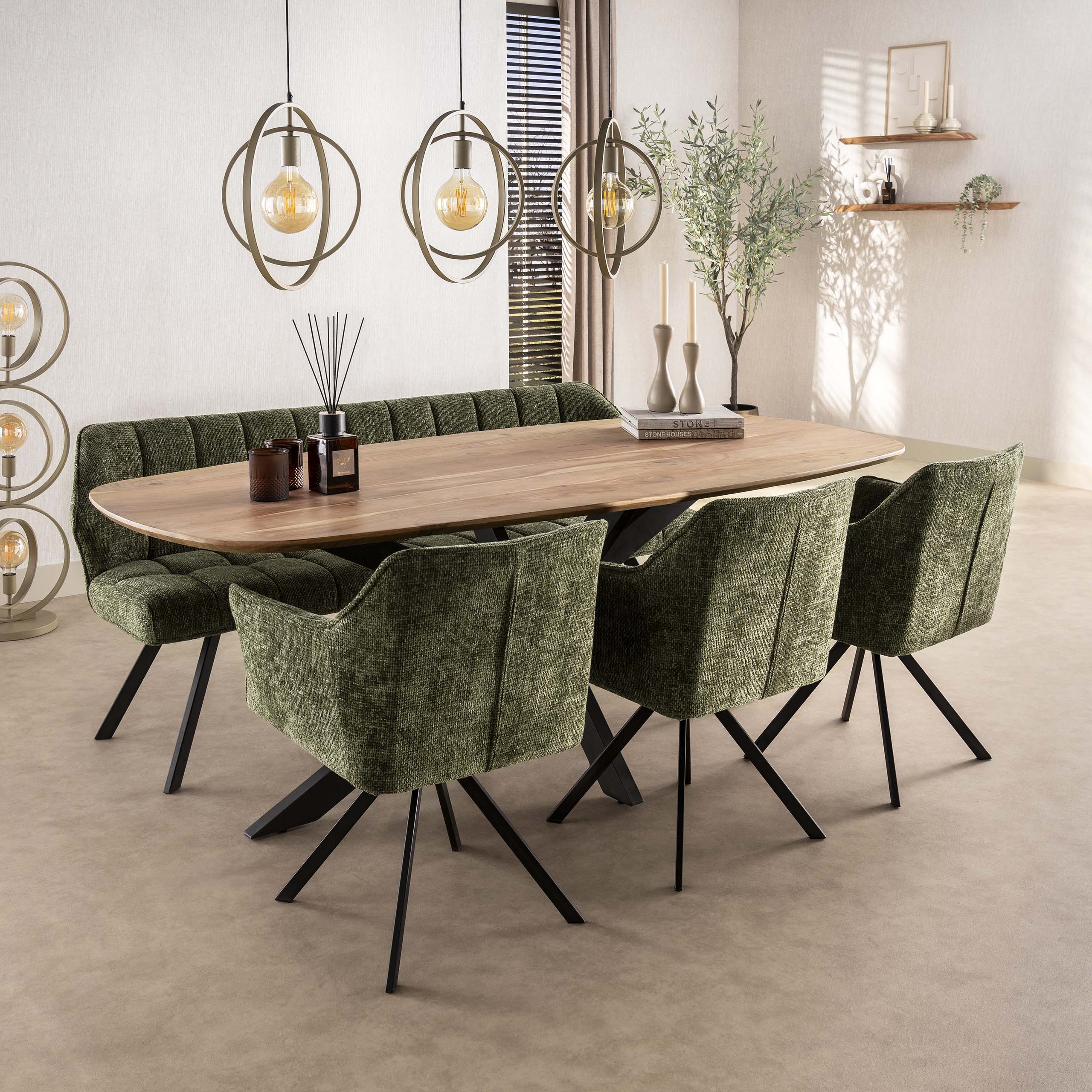 Armstoel Raster | Draaibaar | Hoven Groen (per 2)