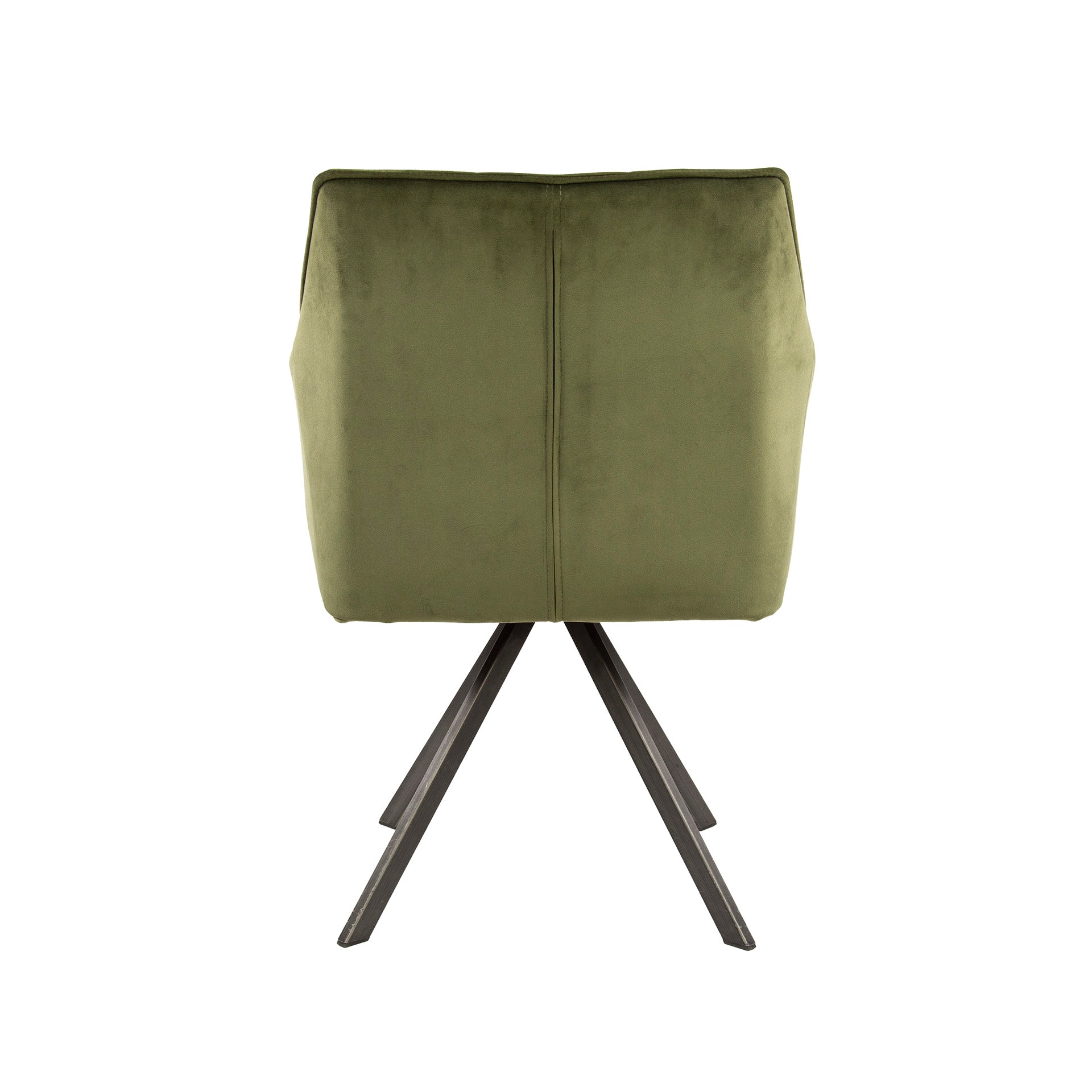 Armstoel Raster | Draaibaar | Velours groen | Set van 2