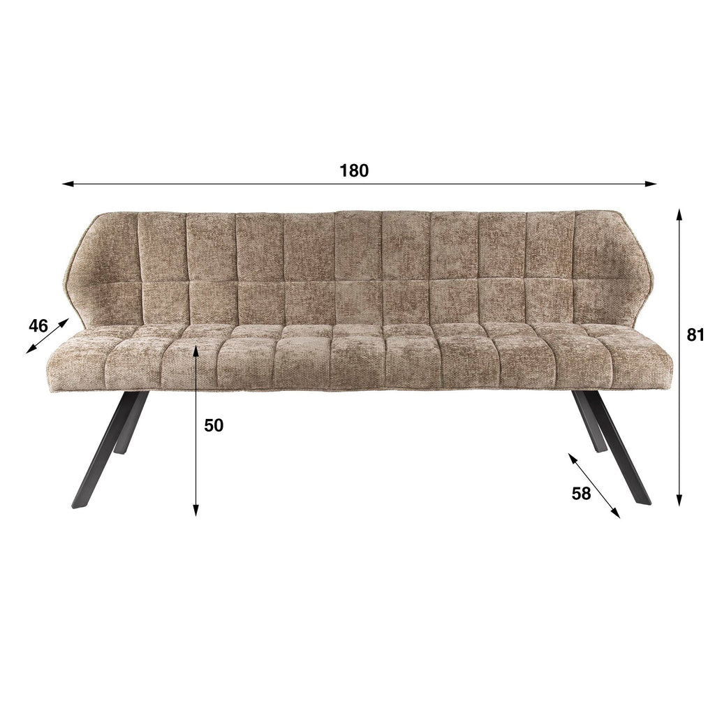 Eetkamerbank Raster | Hoven | Champagne