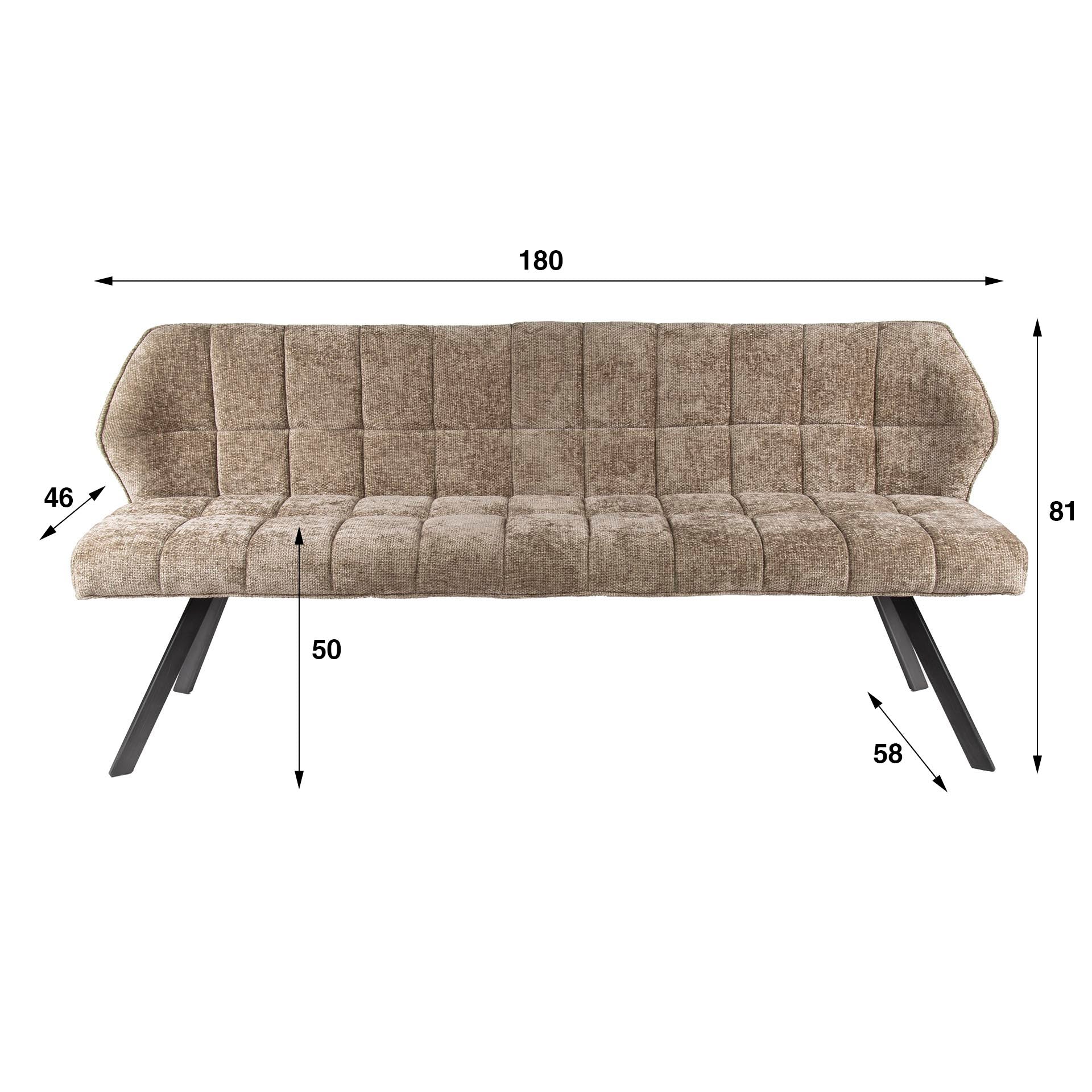 Eetkamerbank Raster | Hoven | Champagne
