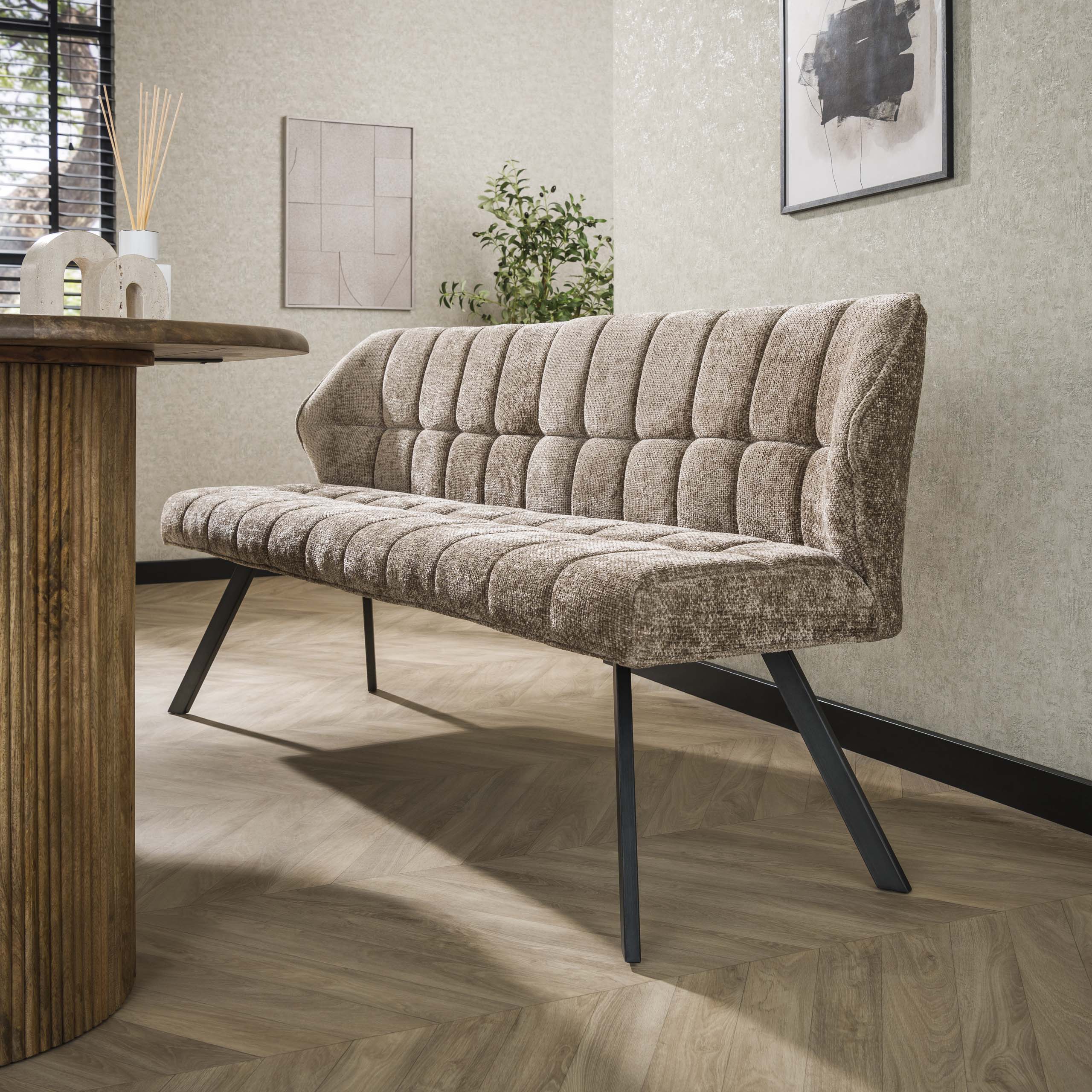 Eetkamerbank Raster | Hoven | Champagne
