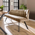 Eetkamerbank Raster | Velours | Champagne