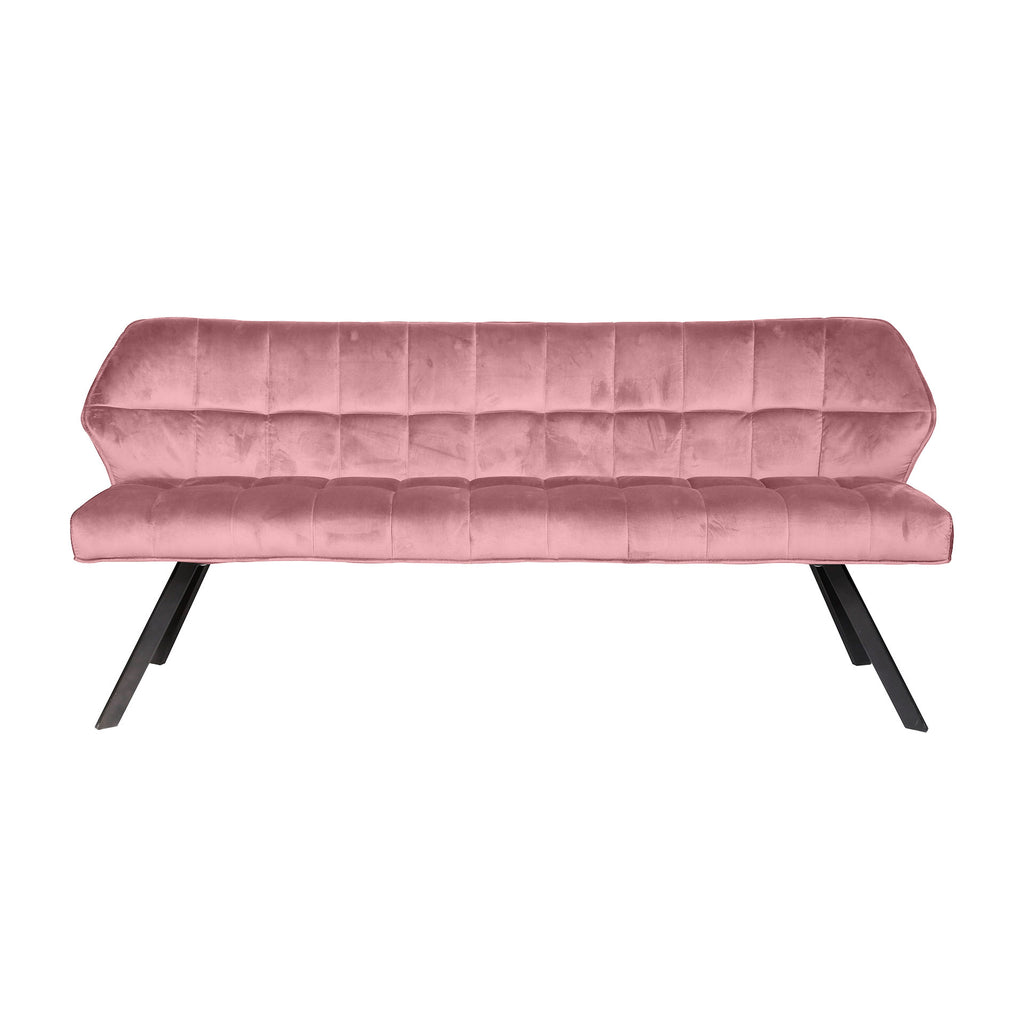 Eetkamerbank Raster | Velours | Roze