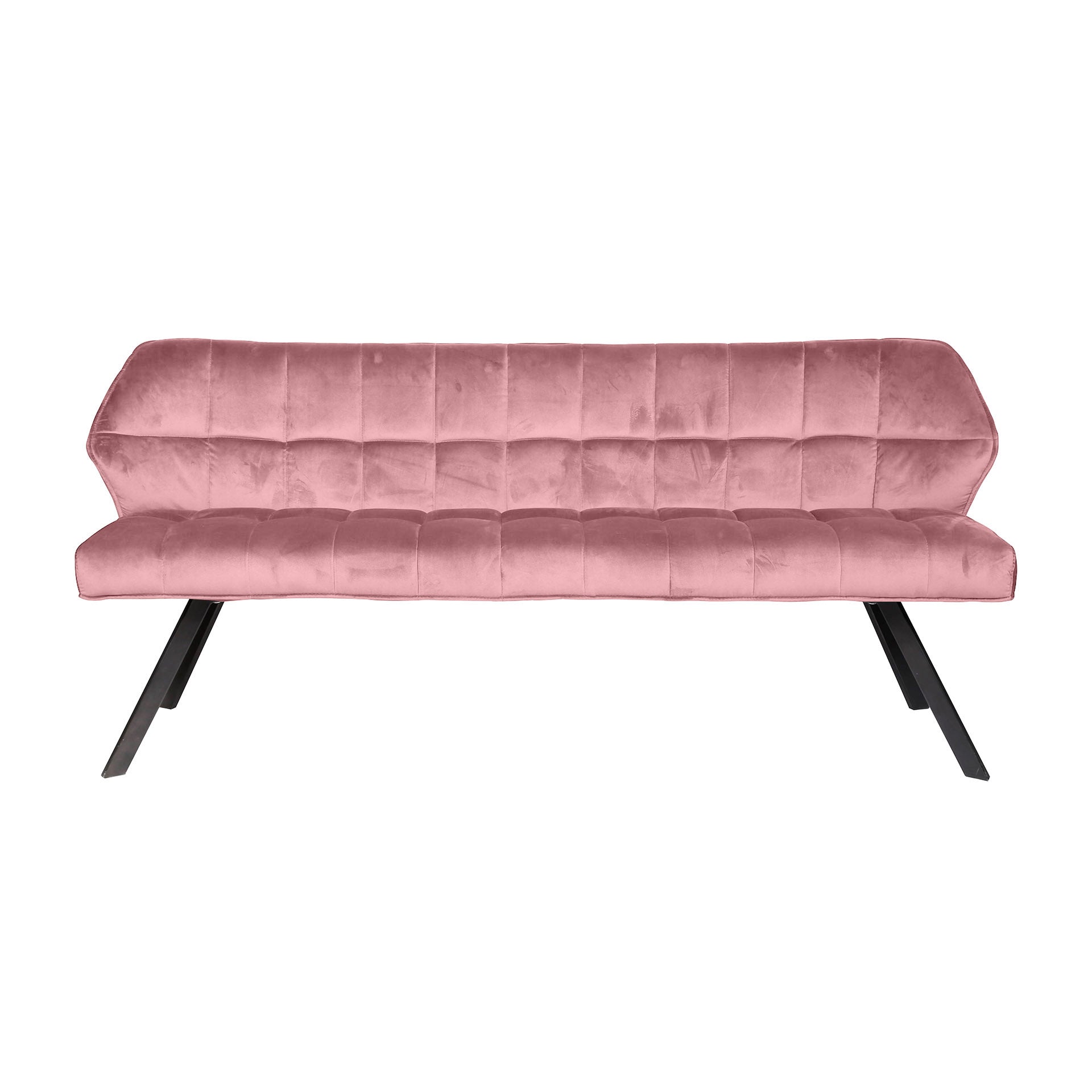 Eetkamerbank Raster | Velours | Roze