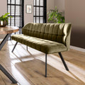 Eetkamerbank Raster | Velours | Groen