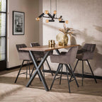 Barstoel Raster | Draaibaar | Velours antraciet