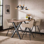 Barstoel Raster | Draaibaar | Bouclé zand